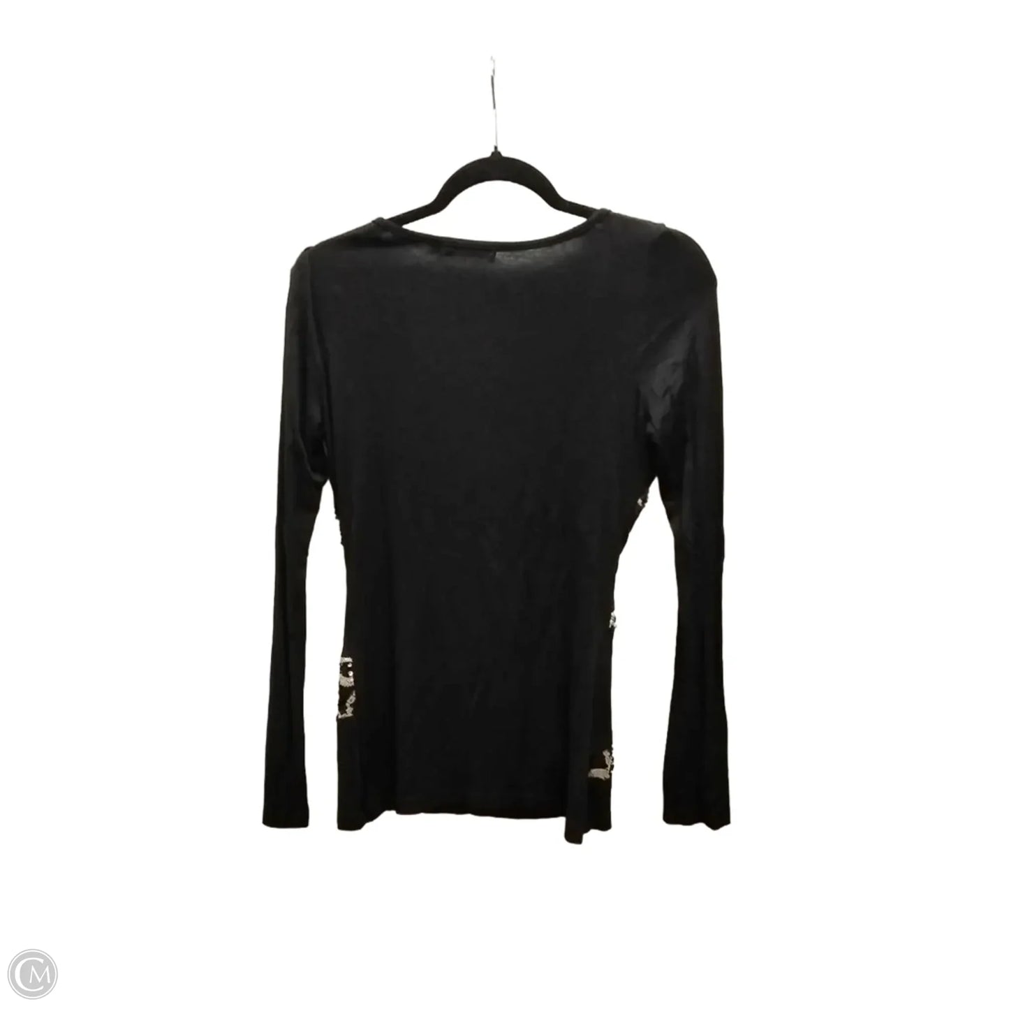 Top Long Sleeve By Clothes Mentor In Black & Gold, Size: S