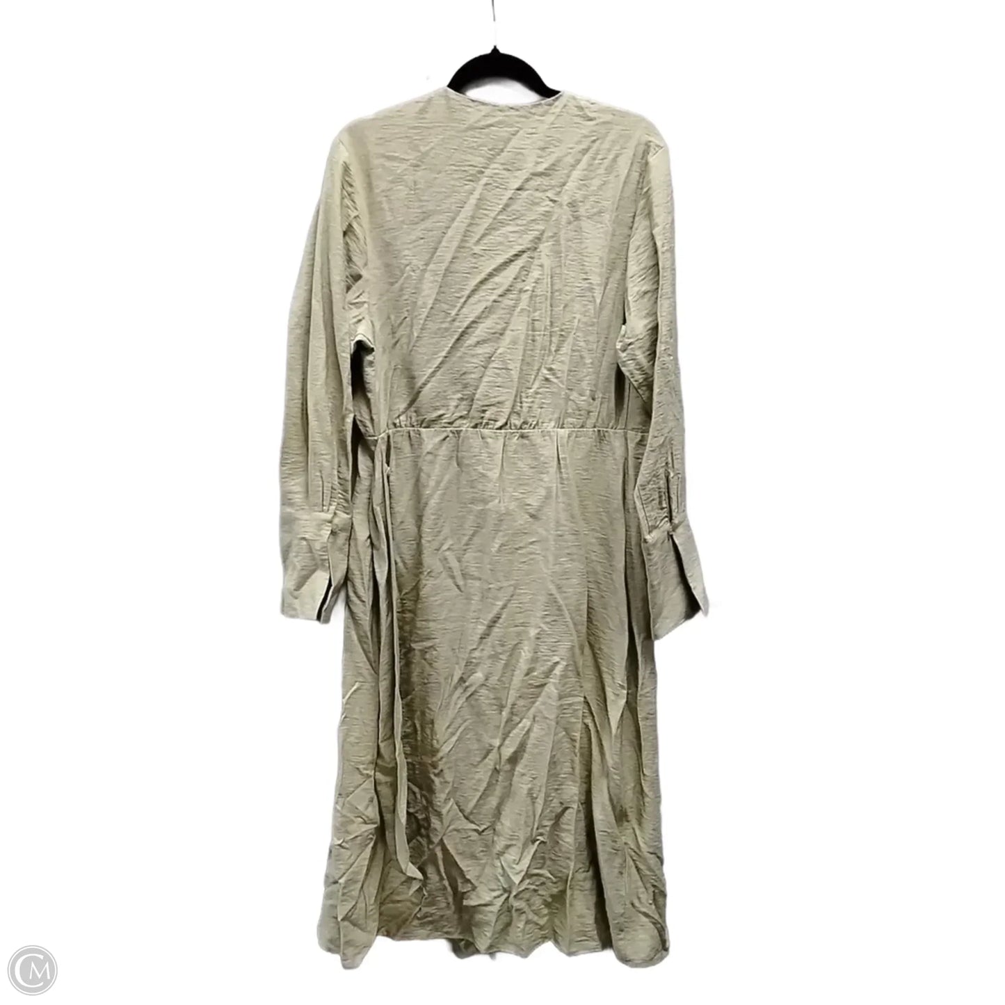 Dress Casual Midi By H&m In Green, Size: M