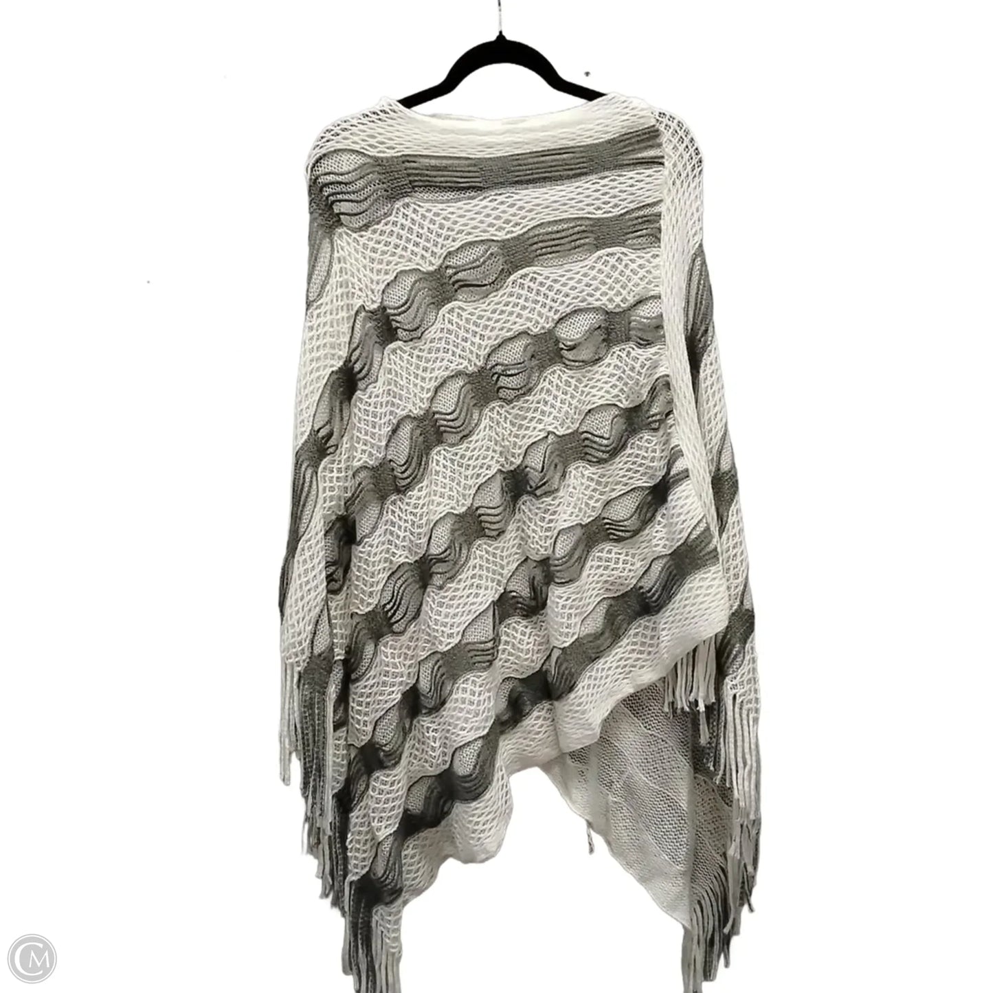 Shawl By Cato In Grey & White, Size: Onesize
