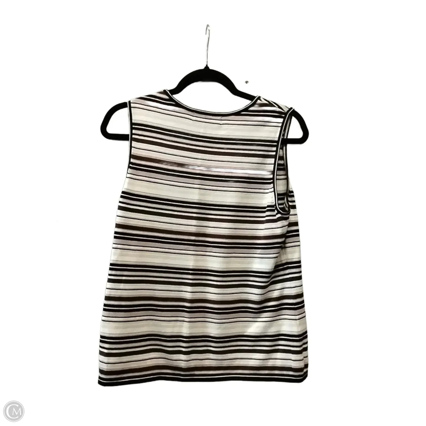 Top Sleeveless By Laura Scott In Striped Pattern, Size: L