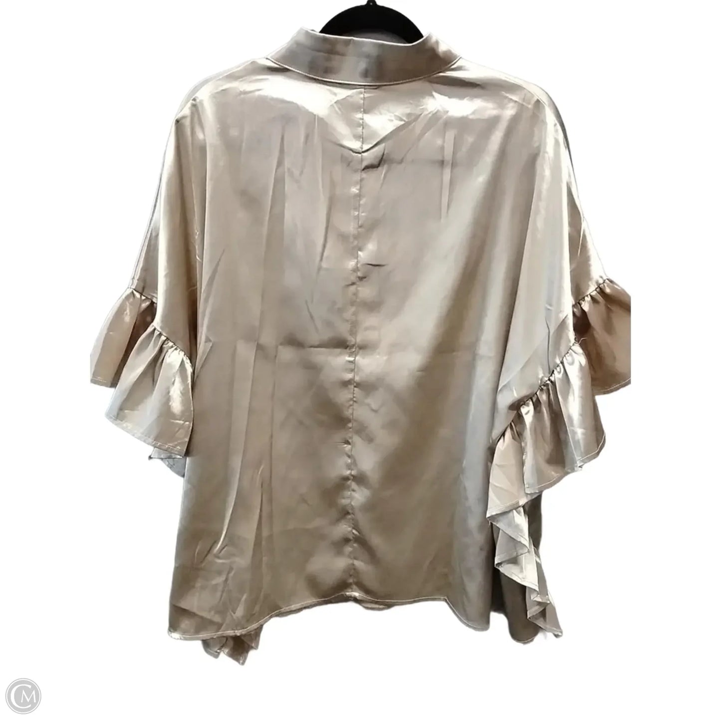 Blouse Short Sleeve By Blowfish In Beige, Size: Xl