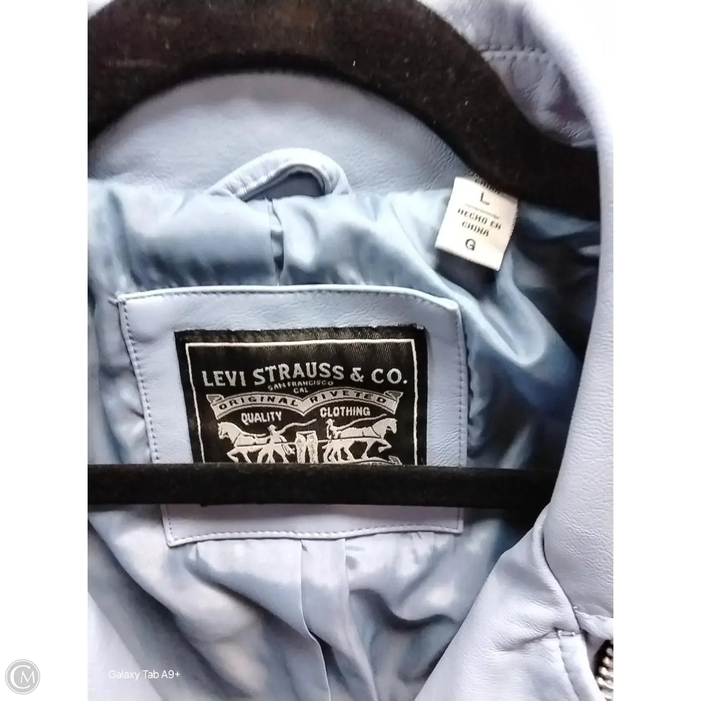 Jacket Moto By Levis In Blue, Size: L