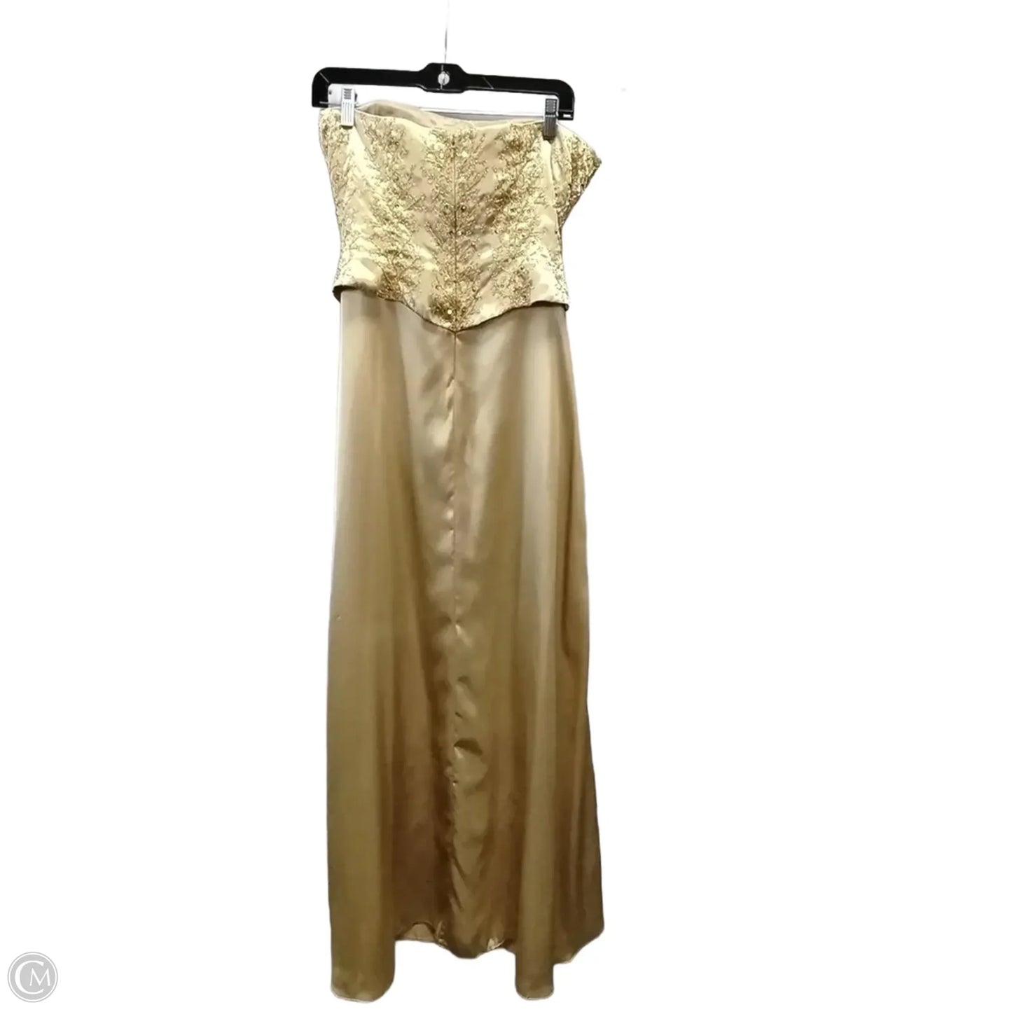 Dress Party Long By Clothes Mentor In Gold, Size: S