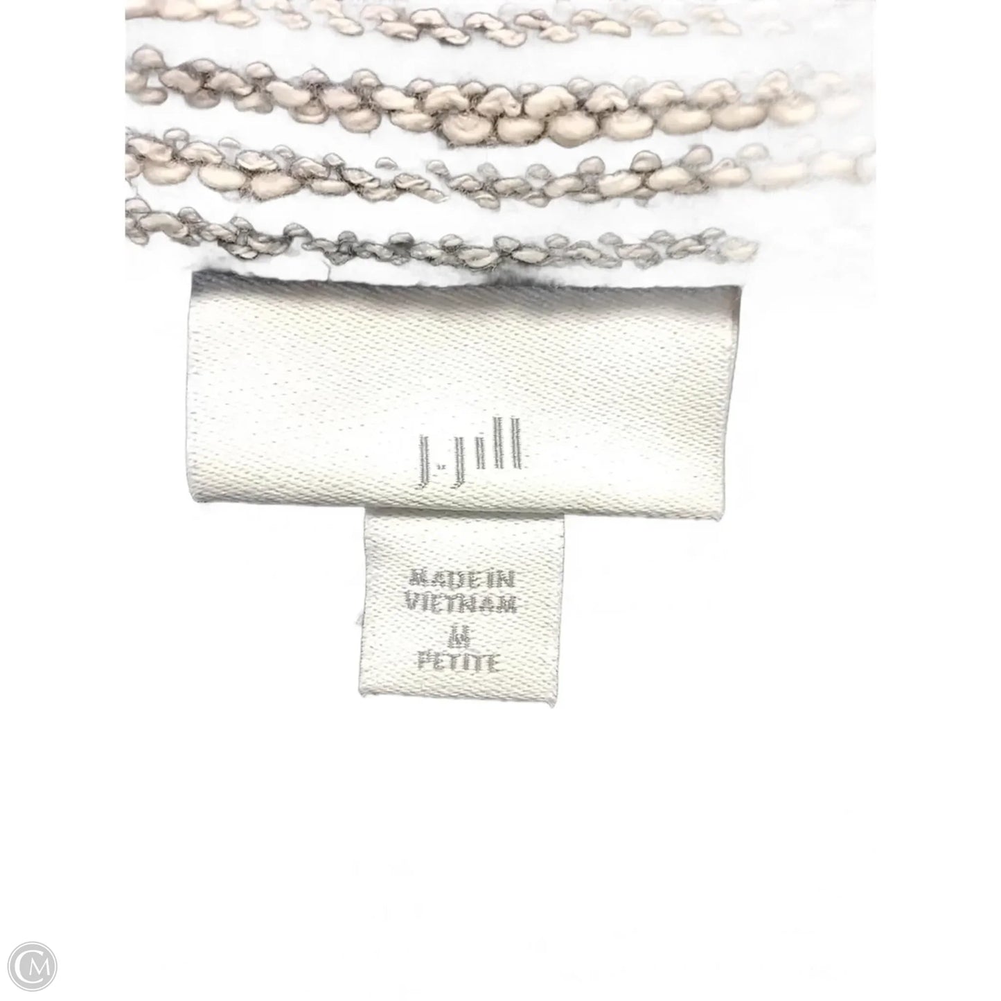 Top Long Sleeve By J. Jill In Silver & White, Size: 6 petite