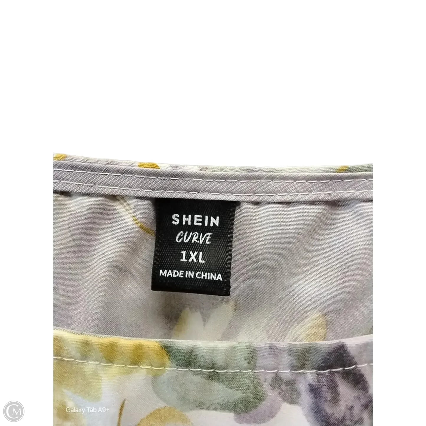 Dress Casual Short By Shein In Floral Print, Size: 1x