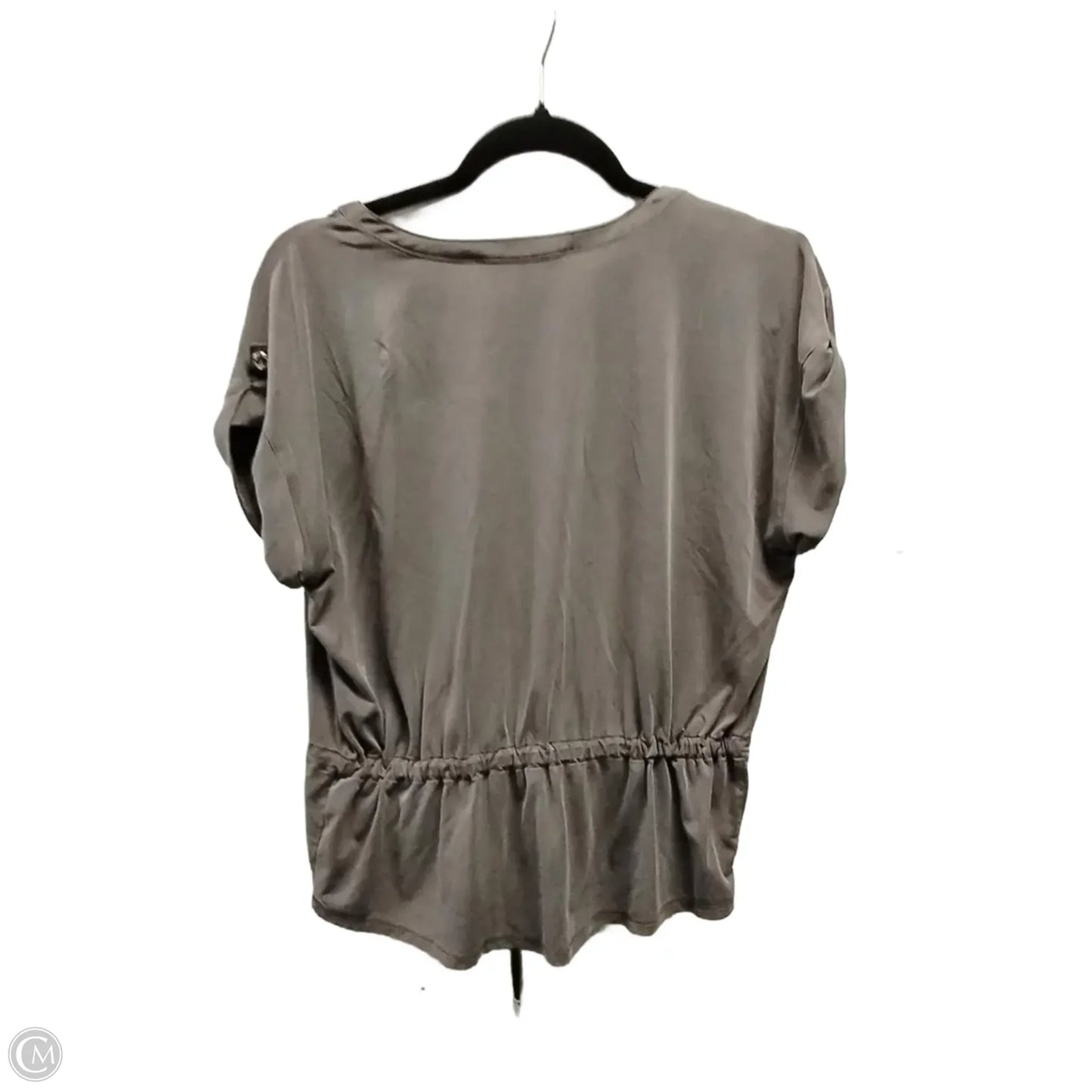 Blouse Short Sleeve By White House Black Market In Grey, Size: Xs