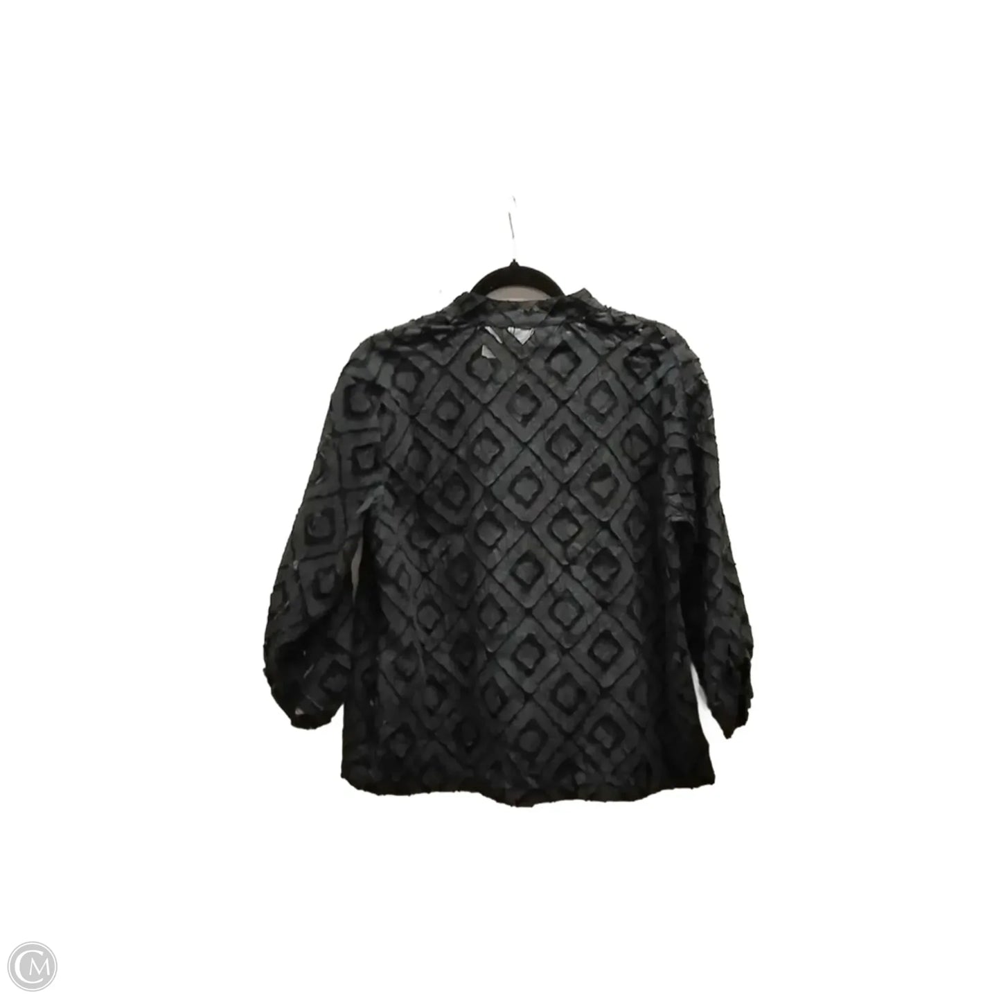 Blouse 3/4 Sleeve By Alfred Dunner In Black, Size: M