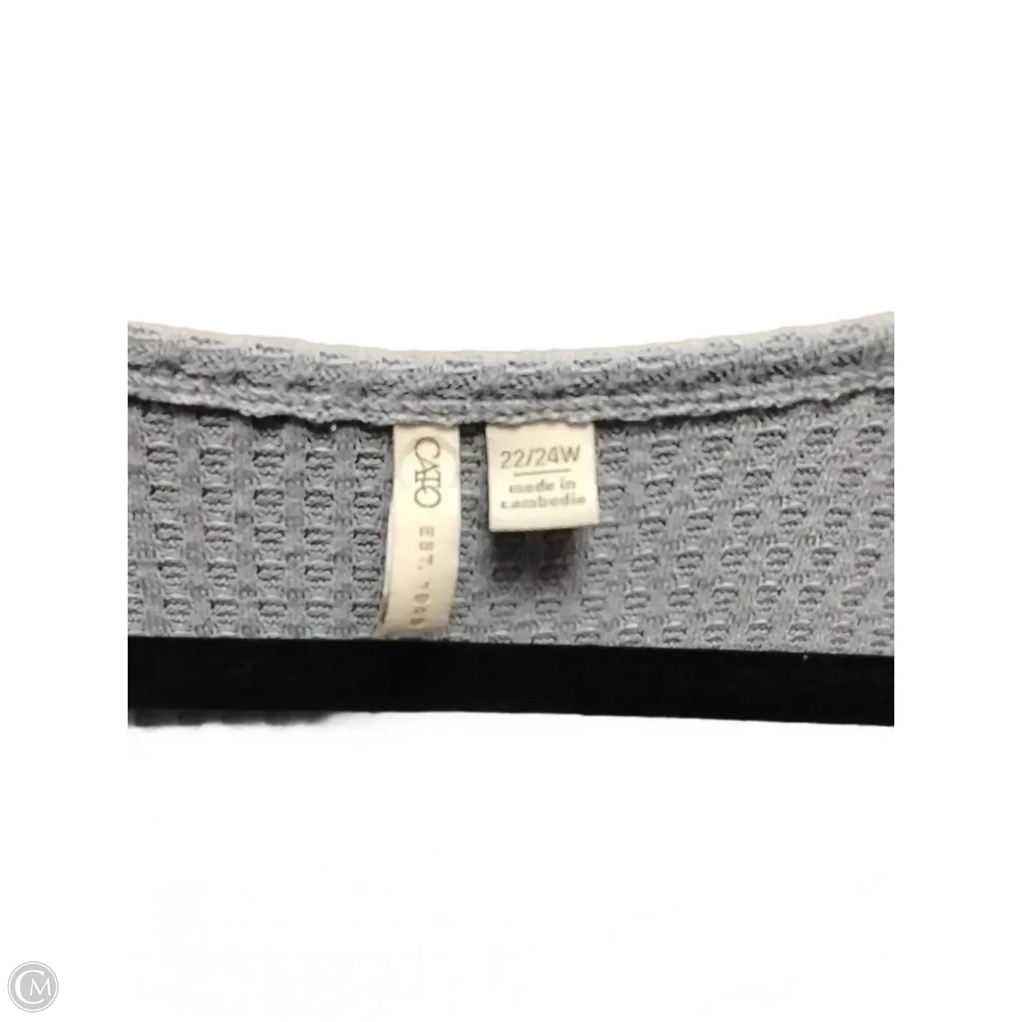 Top Short Sleeve By Cato In Blue & White, Size: 3x