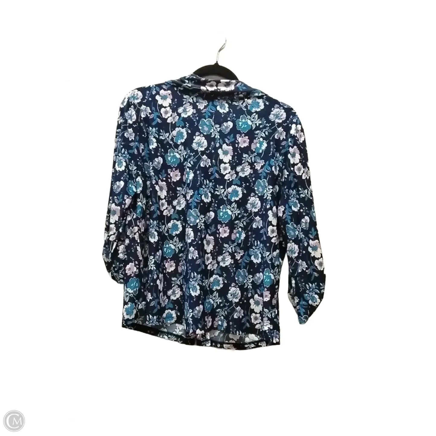 Blouse 3/4 Sleeve By Emily Daniels In Floral Print, Size: Lp