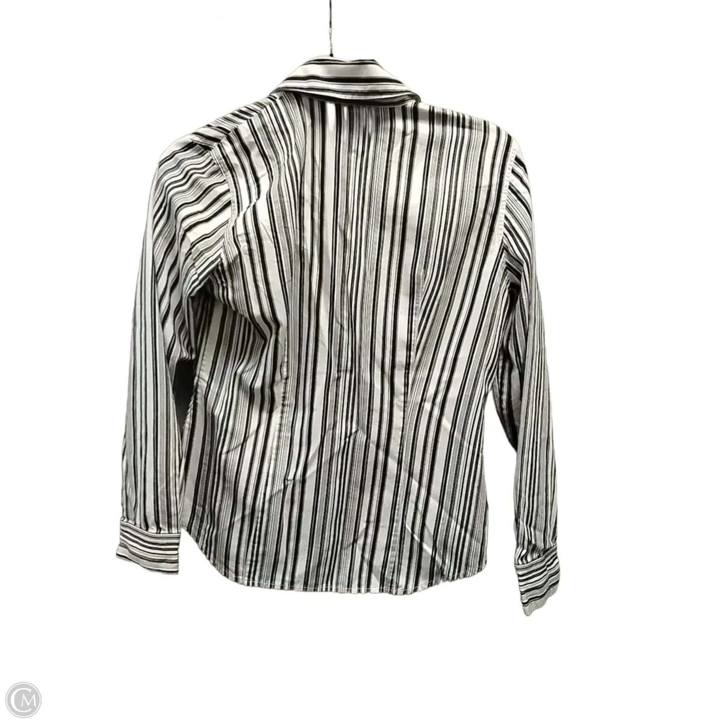 Blouse Long Sleeve By Jones New York In Striped Pattern, Size: S