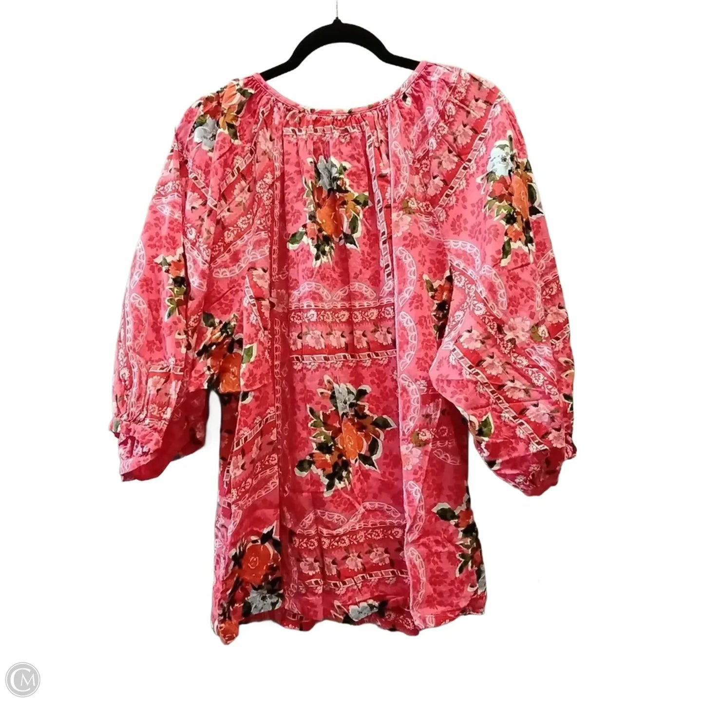 Blouse 3/4 Sleeve By Lc Lauren Conrad In Floral Print, Size: 2x