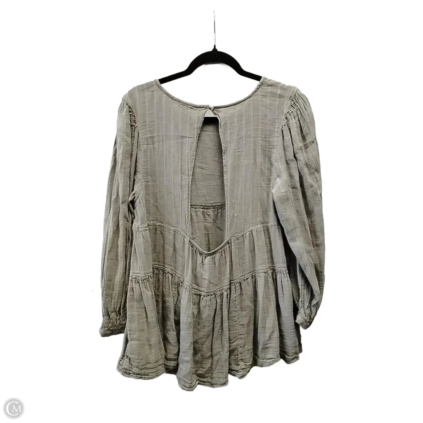 Blouse Long Sleeve By American Eagle In Green, Size: S