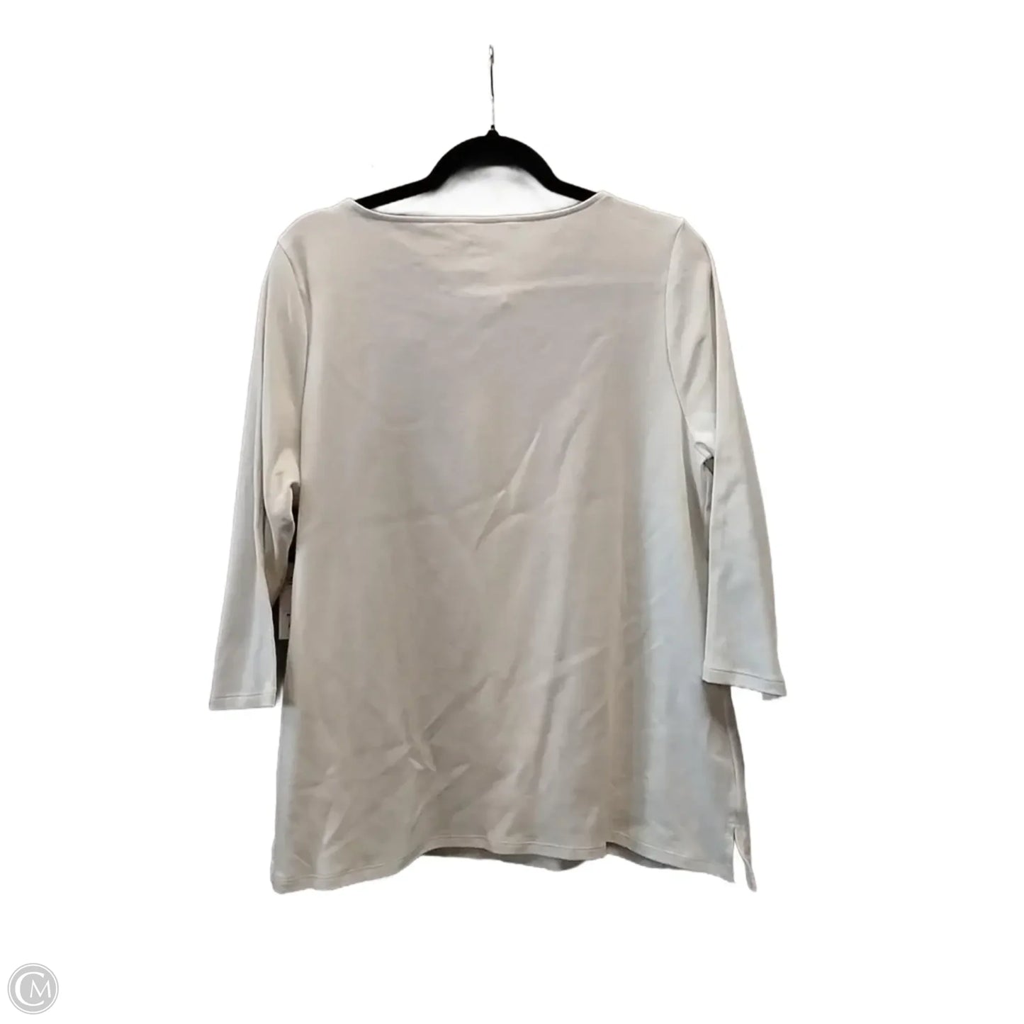 Top Long Sleeve By Croft And Barrow In Beige, Size: Xxl