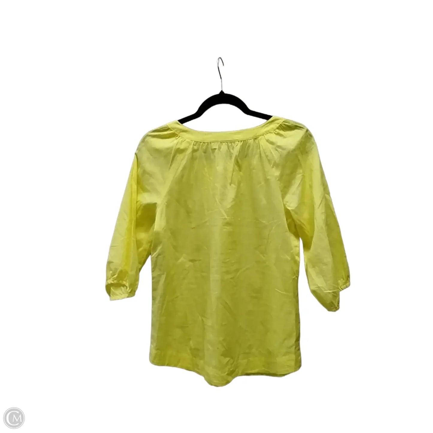 Blouse Long Sleeve By Loft In Yellow, Size: Xs