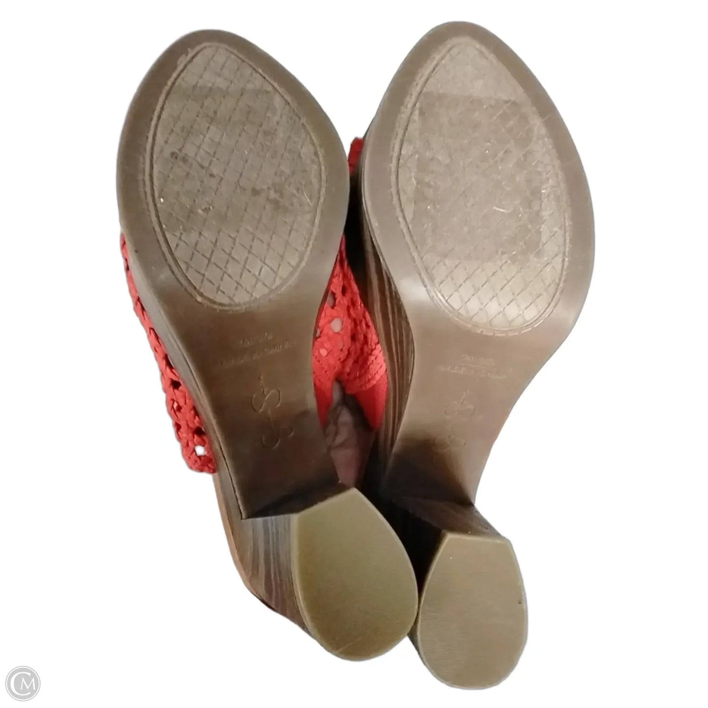 Shoes Heels Platform By Jessica Simpson In Orange, Size: 7