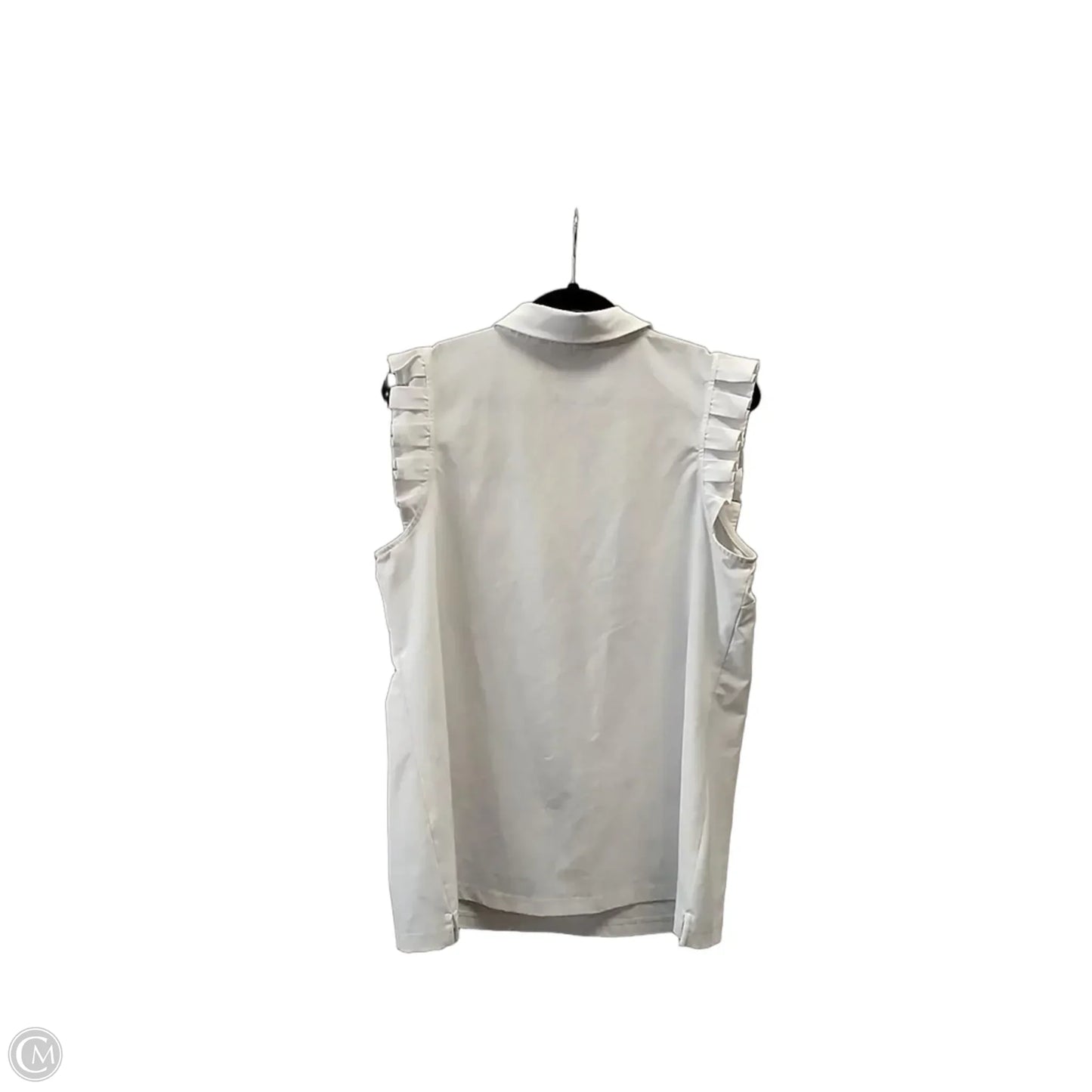 Blouse Sleeveless By Chicos In White, Size: 14