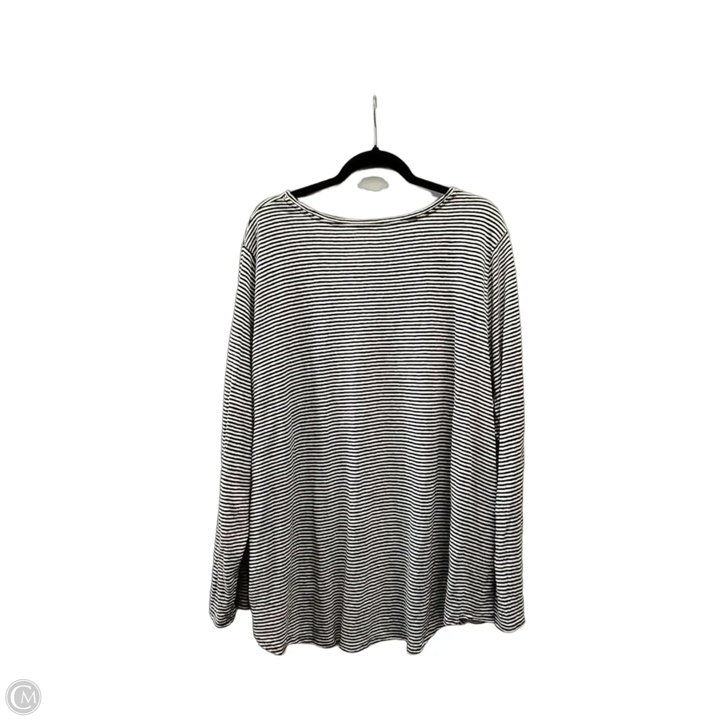 Top Long Sleeve By Eileen Fisher In Striped Pattern, Size: 3x