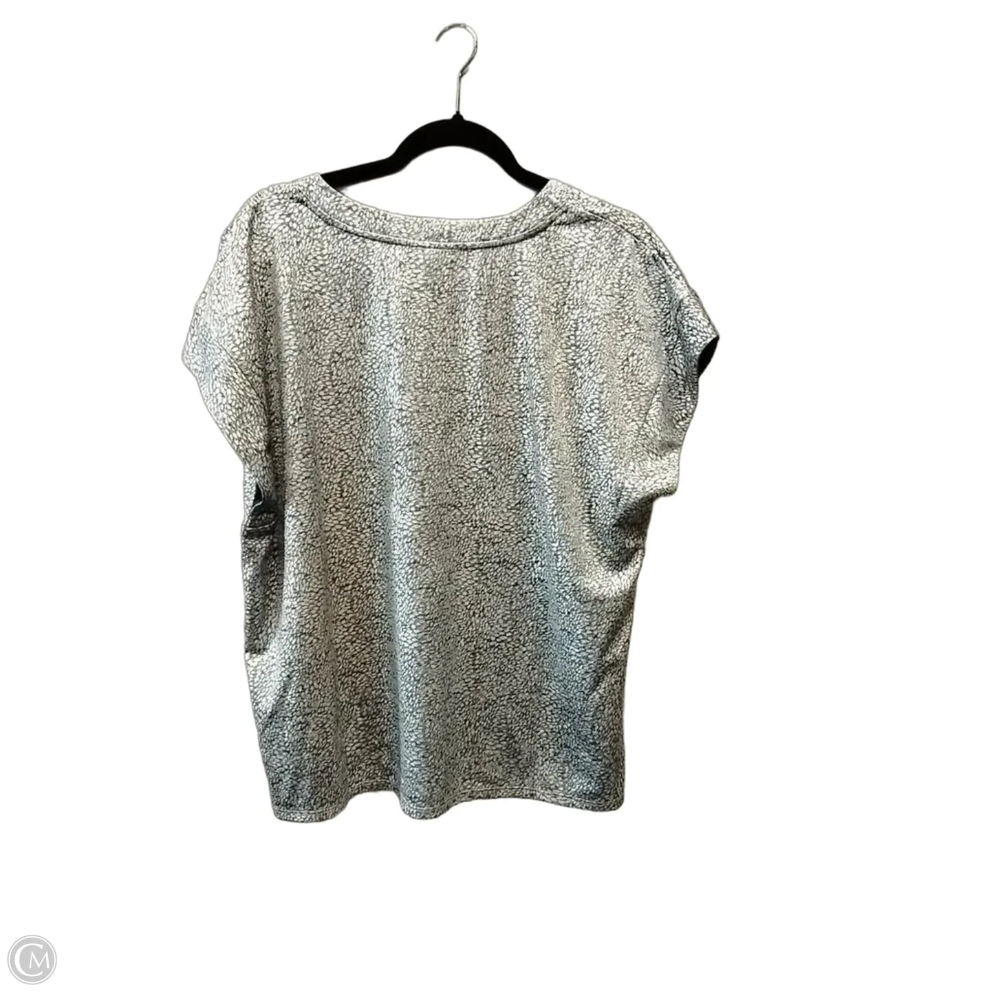 Top Short Sleeve By White House Black Market In Silver, Size: Xl