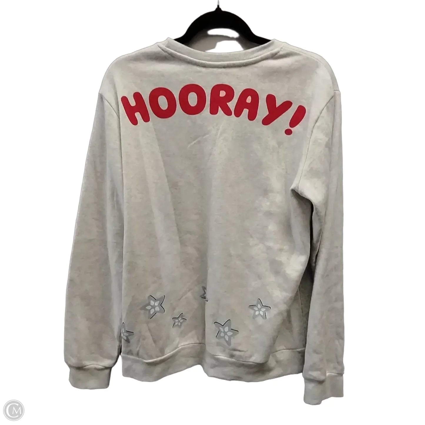 Athletic Sweatshirt Crewneck By Clothes Mentor In Grey, Size: L