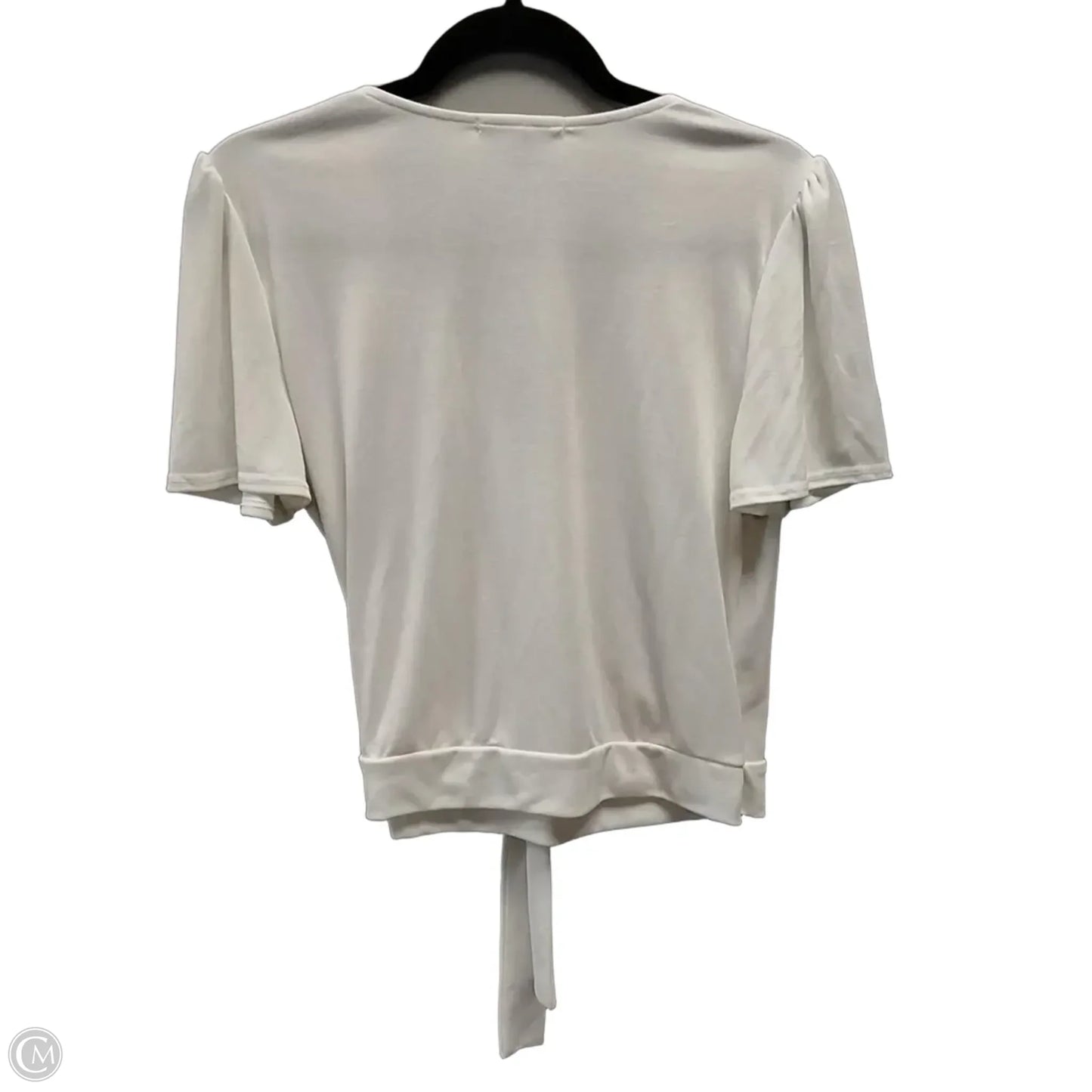 Top Short Sleeve By Green Envelope In White, Size: M