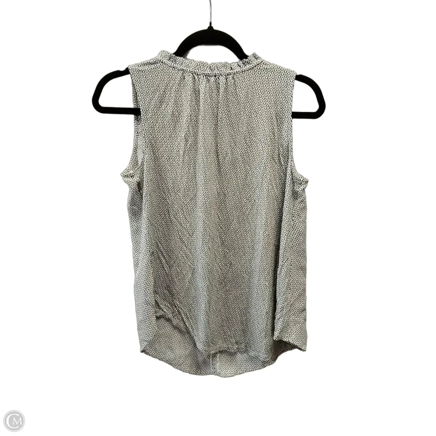 Blouse Sleeveless By Loft In Black & White, Size: Xs
