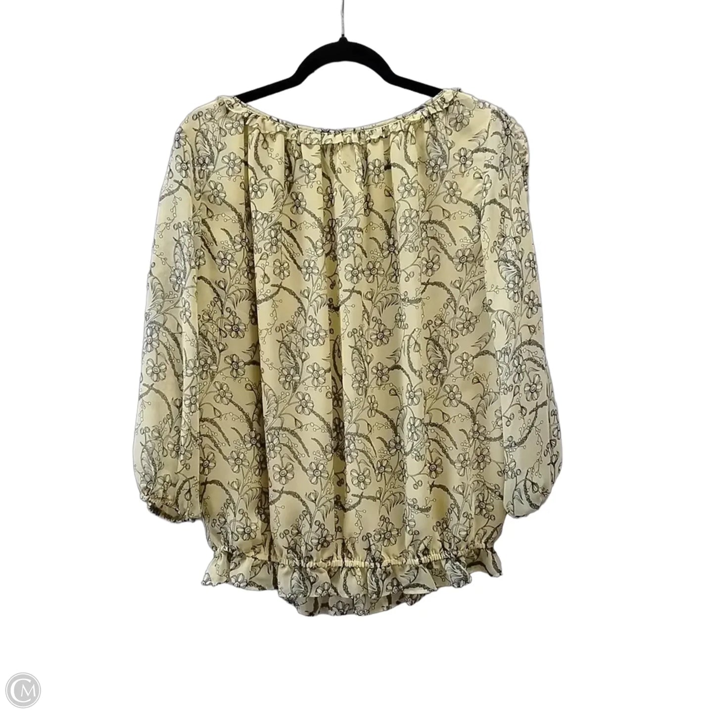 Blouse Long Sleeve By Max Studio In Yellow, Size: L