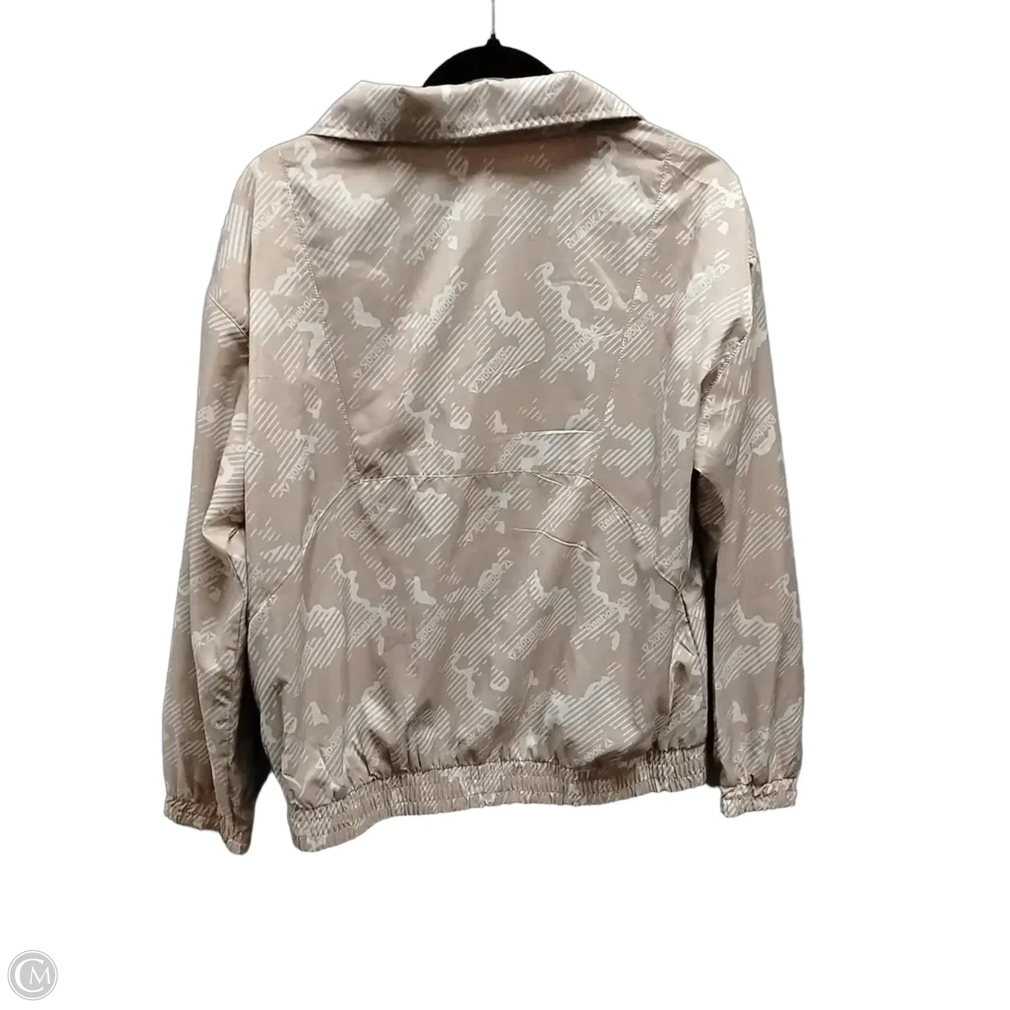 Athletic Jacket By Reebok In Tan, Size: S