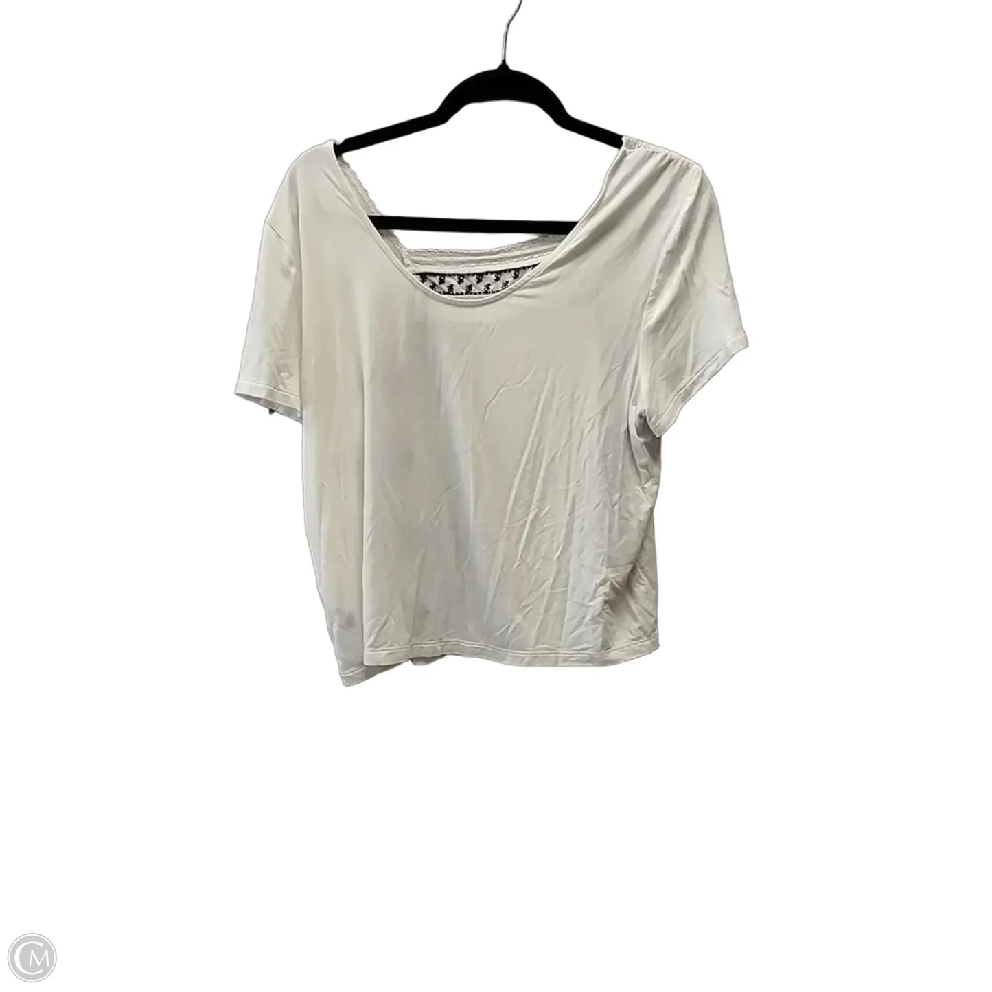 Top Short Sleeve By American Eagle In White, Size: Xl