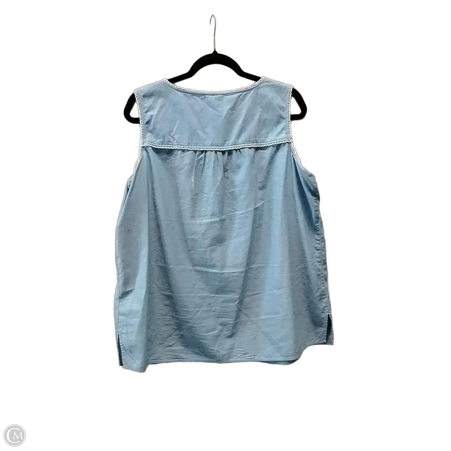 Blouse Sleeveless By Talbots In Blue, Size: Xl
