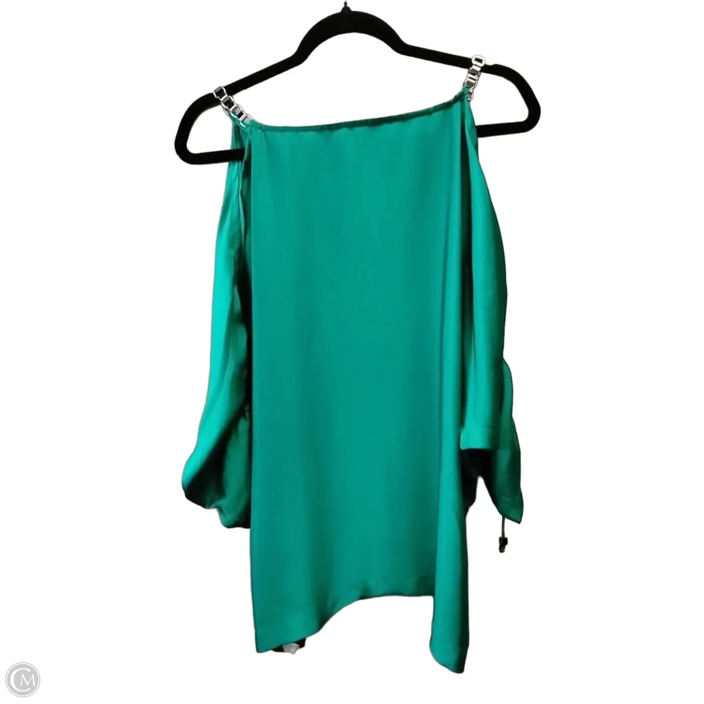 Blouse Long Sleeve By Michael By Michael Kors In Green, Size: L