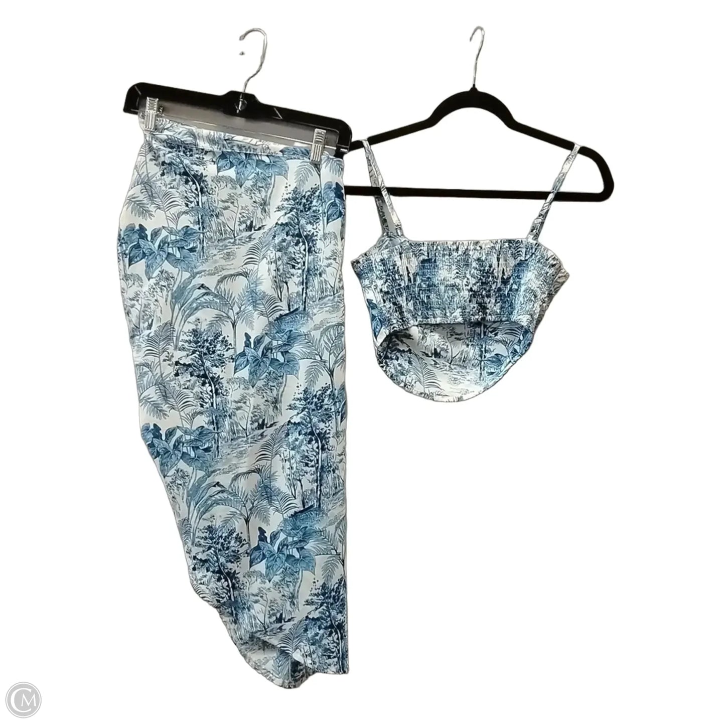 Skirt Set 2pc By Cider In Blue & White, Size: Xs