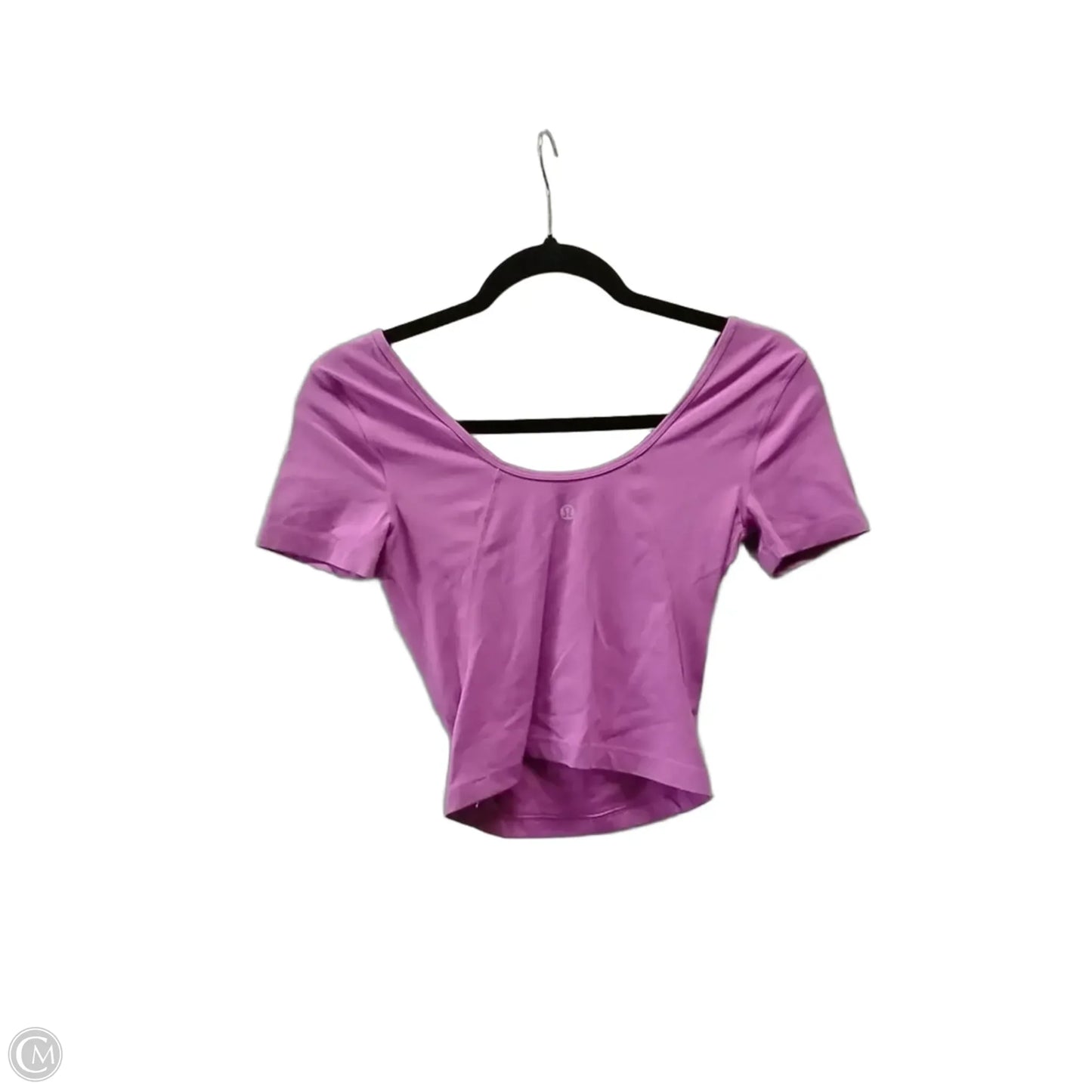 Athletic Top Short Sleeve By Lululemon In Purple, Size: L