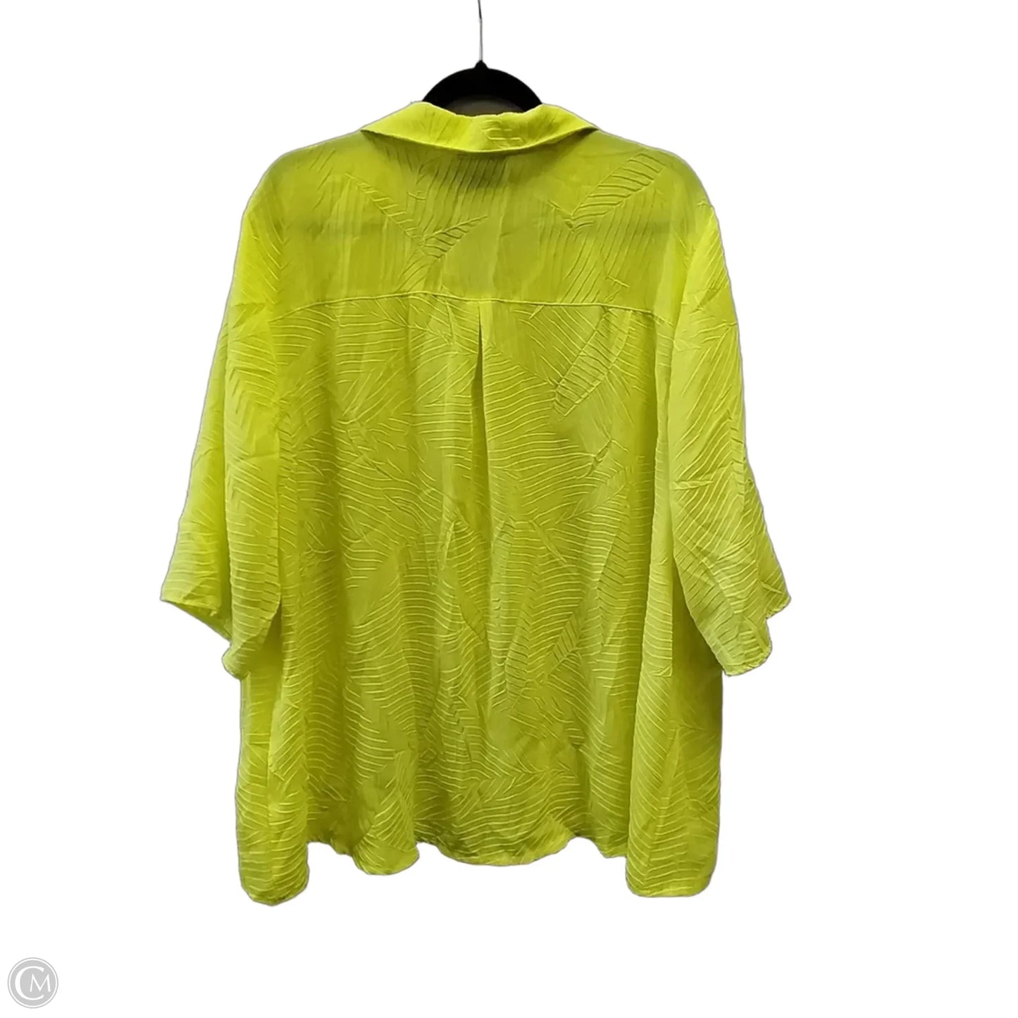 Blouse Long Sleeve By Catherines In Yellow, Size: 2x