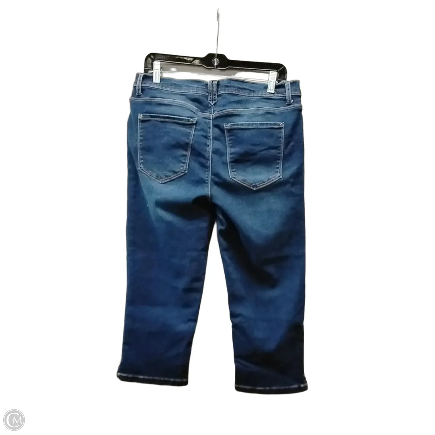 Jeans Cropped By Curve Appeal In Blue Denim, Size: 14