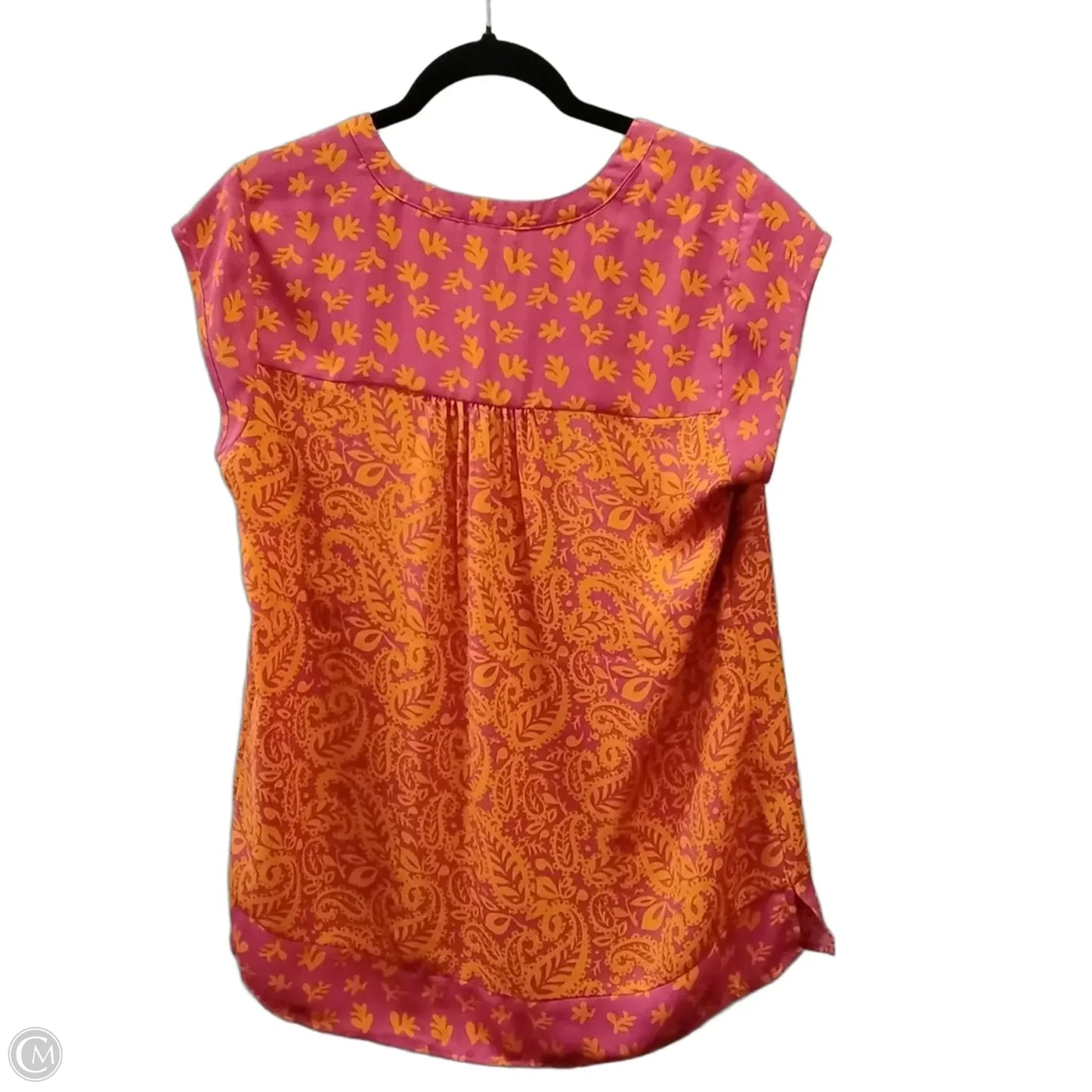 Blouse Sleeveless By Dr2 In Orange & Red, Size: M