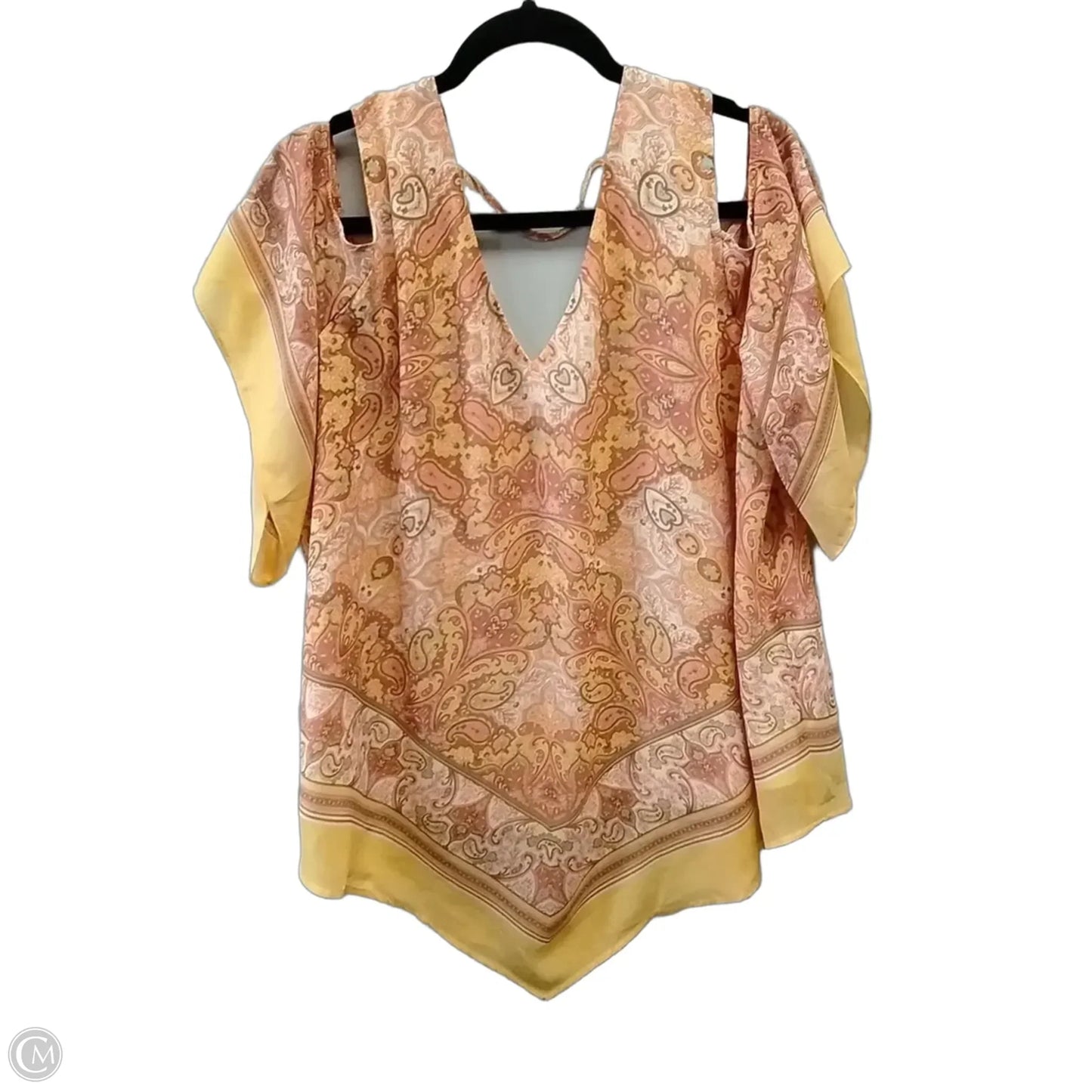 Blouse Short Sleeve By Dr2 In Orange, Size: Xl