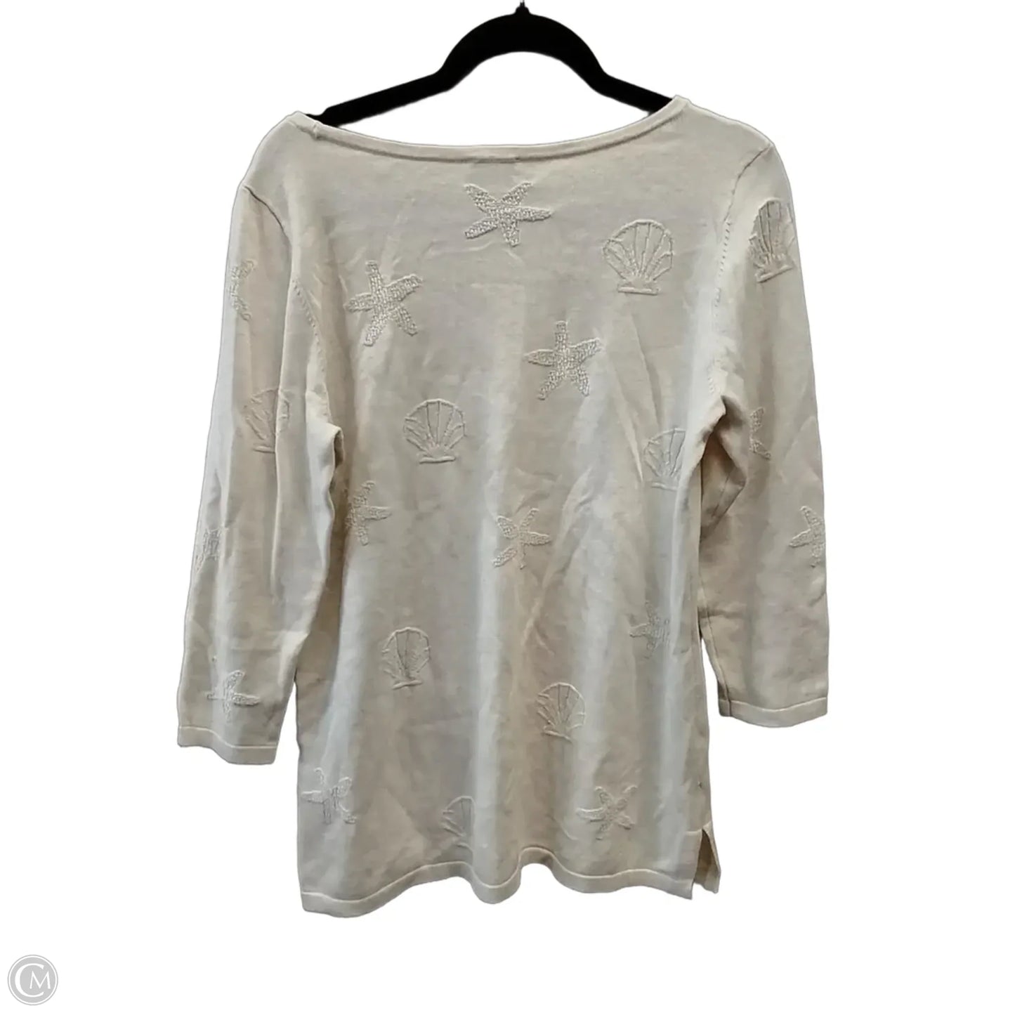 Top Long Sleeve By Talbots In Beige, Size: M