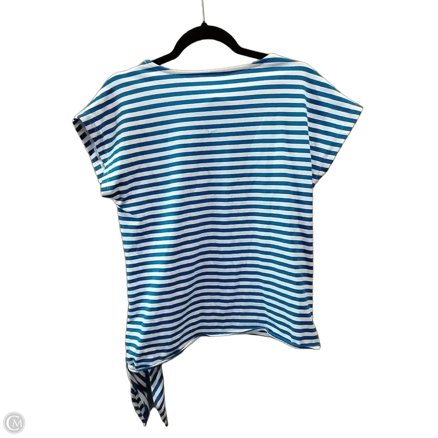 Top Short Sleeve By Loft In Striped Pattern, Size: M