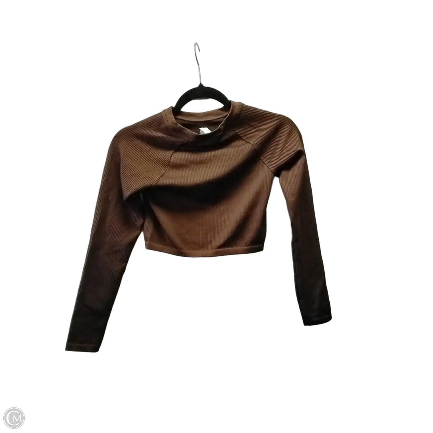 Athletic Top Long Sleeve Crewneck By Offline In Brown, Size: S