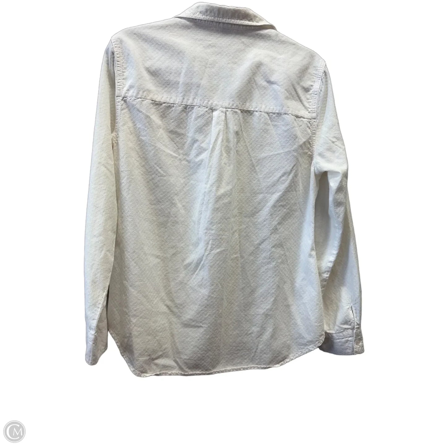 Top Long Sleeve By Per Se In White, Size: L
