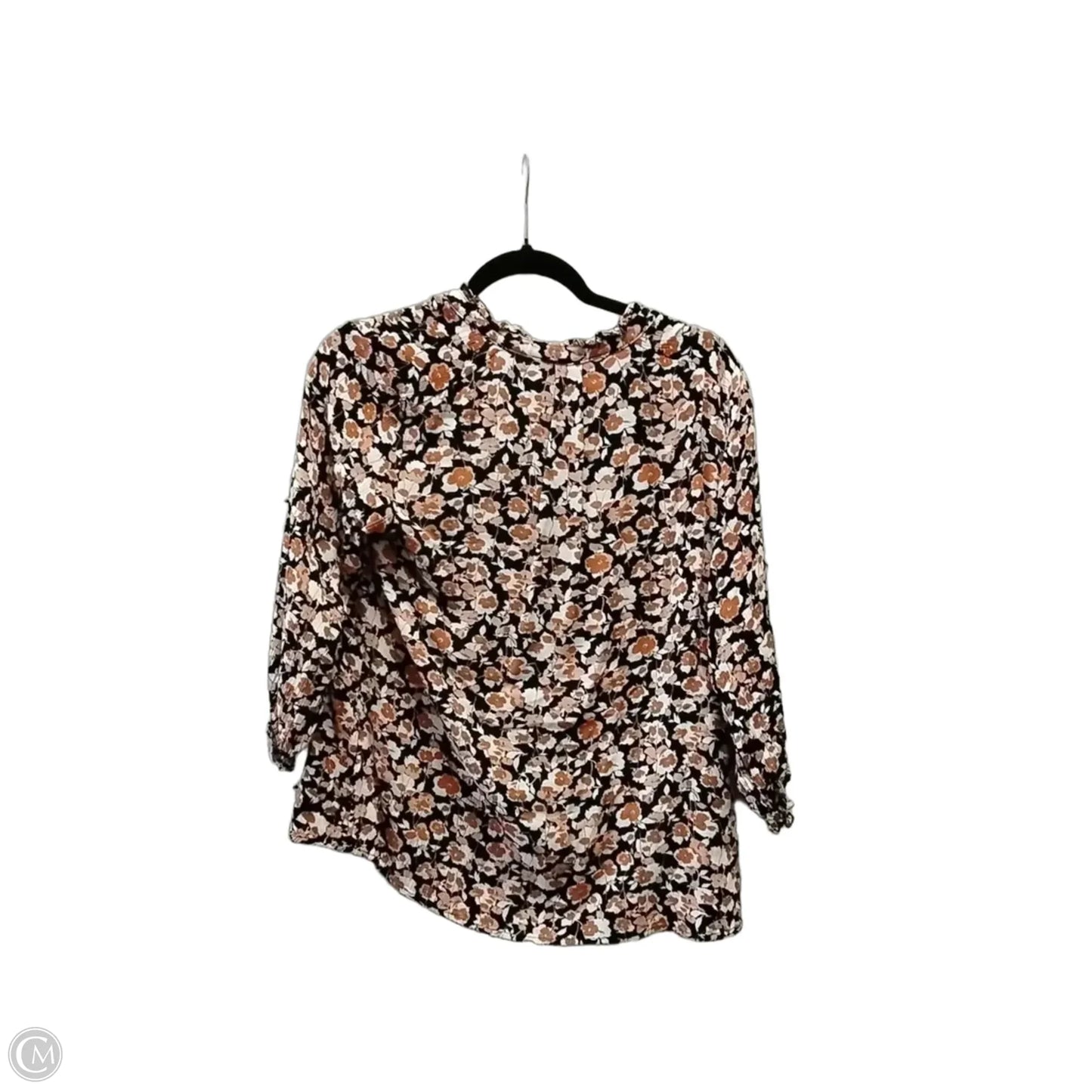 Blouse Long Sleeve By Cme In Floral Print, Size: M
