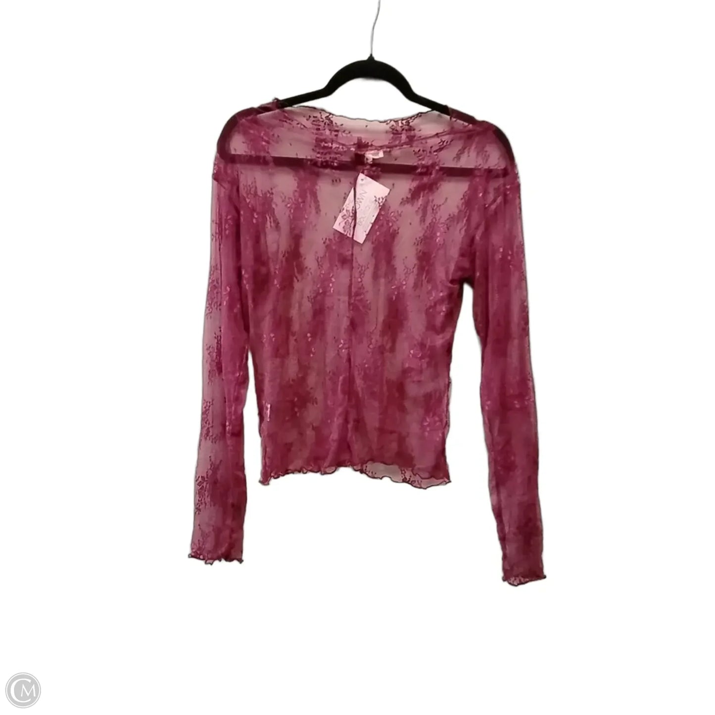 Top Long Sleeve By Easel In Red, Size: L