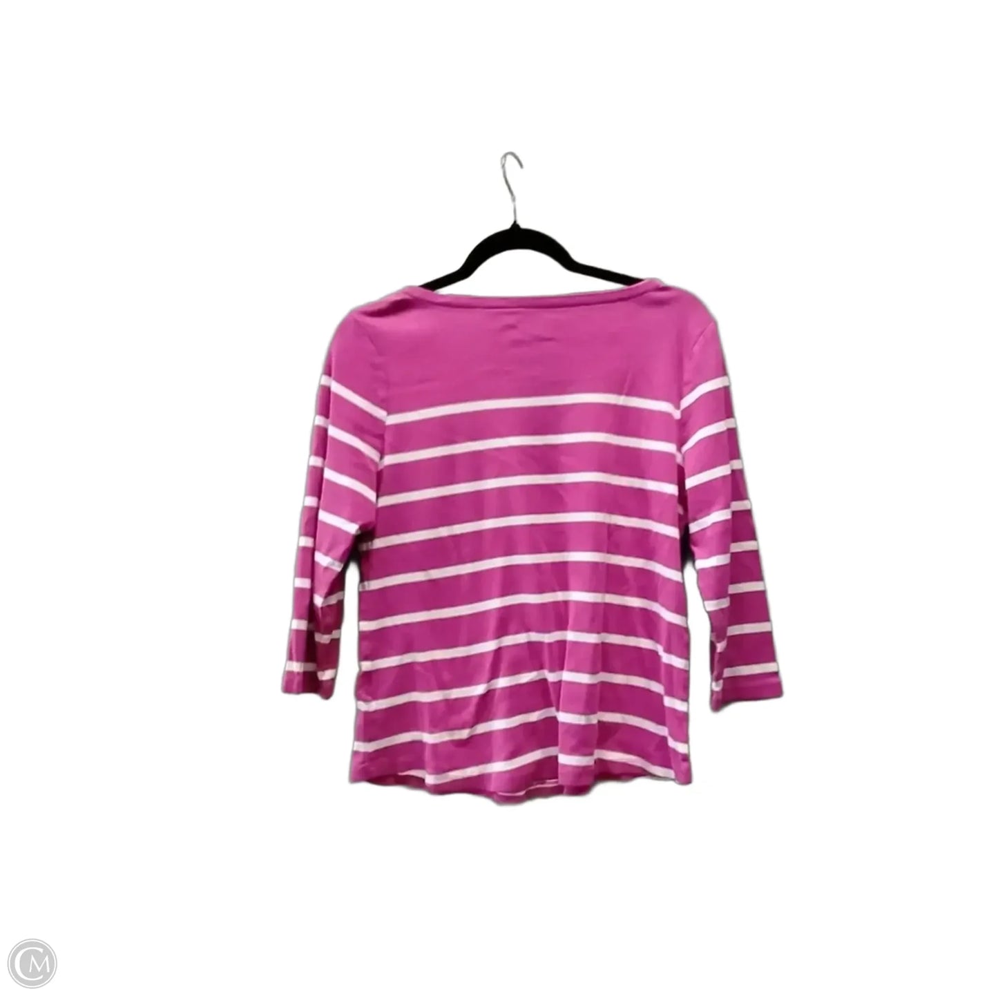 Top 3/4 Sleeve By Charter Club In Pink, Size: L