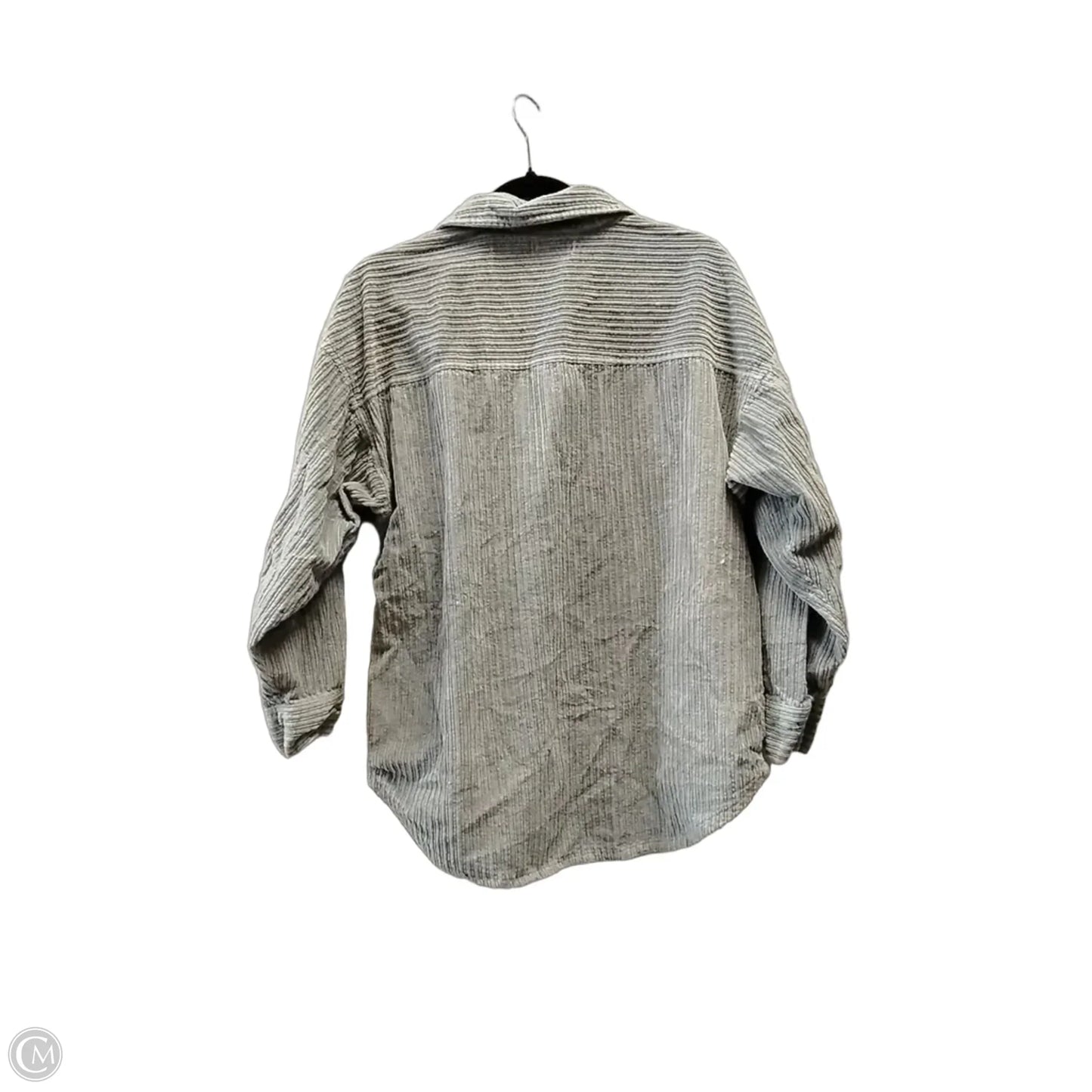 Jacket Shirt By Arizona In Grey, Size: S