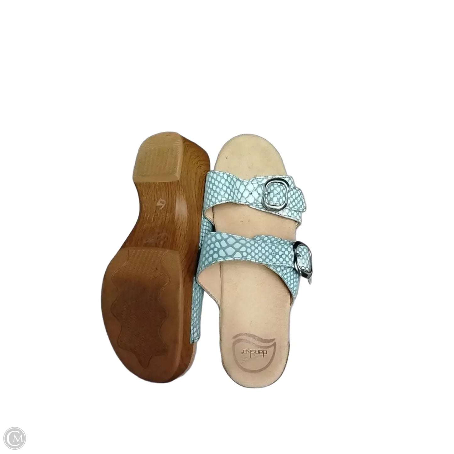 Shoes Heels Wedge By Dansko In Blue, Size: 6