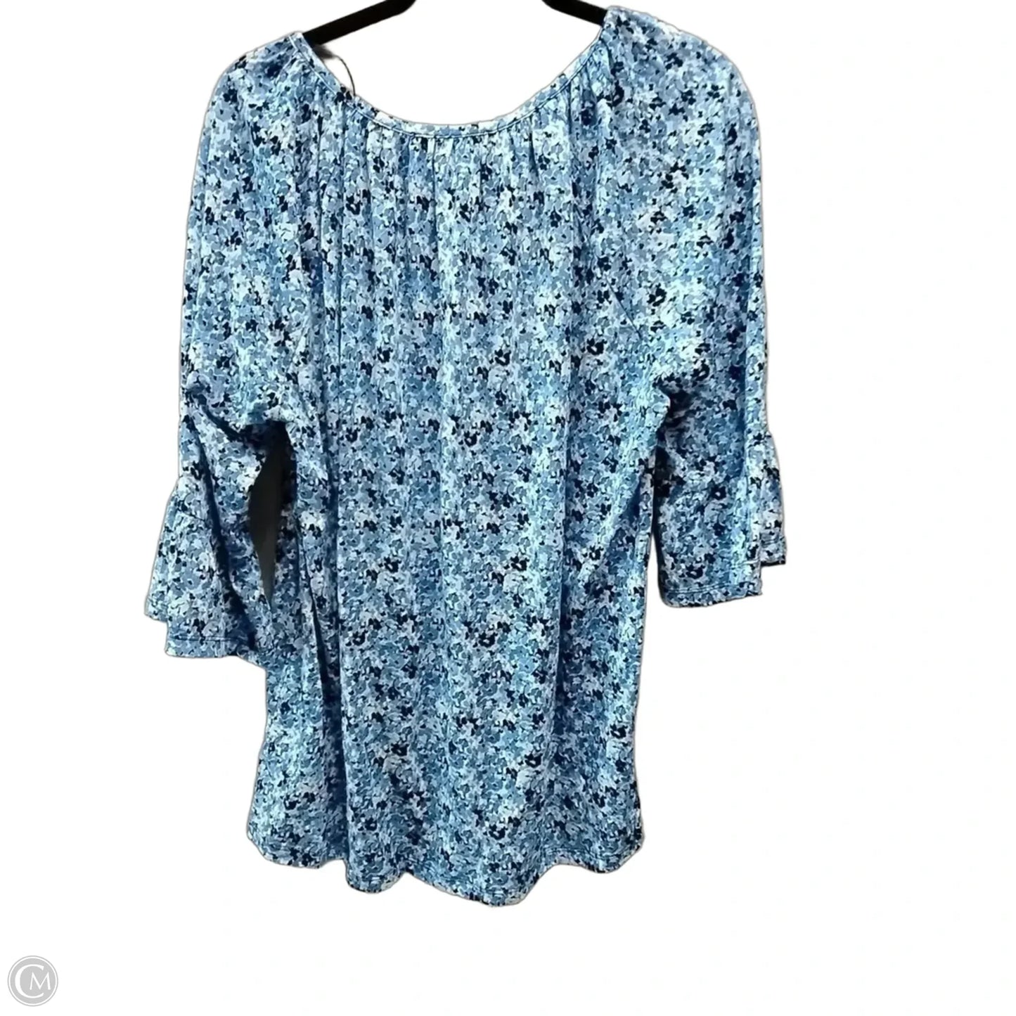 Top Long Sleeve By Michael By Michael Kors In Floral Print, Size: 1x