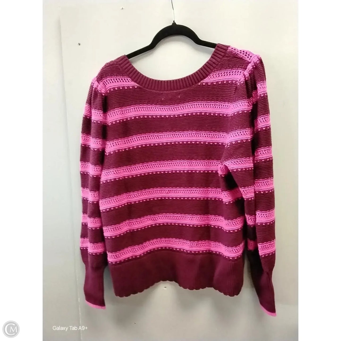Sweater By Maurices In Pink & Red, Size: Xxl