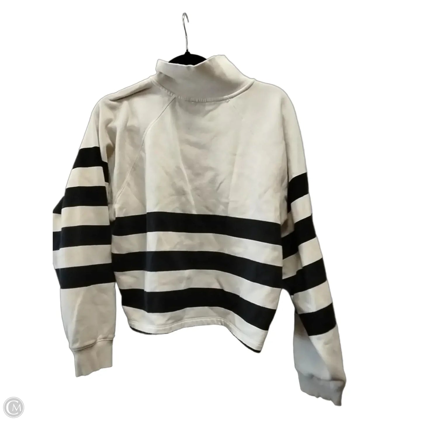 Sweatshirt Collar By Express In Striped Pattern, Size: M