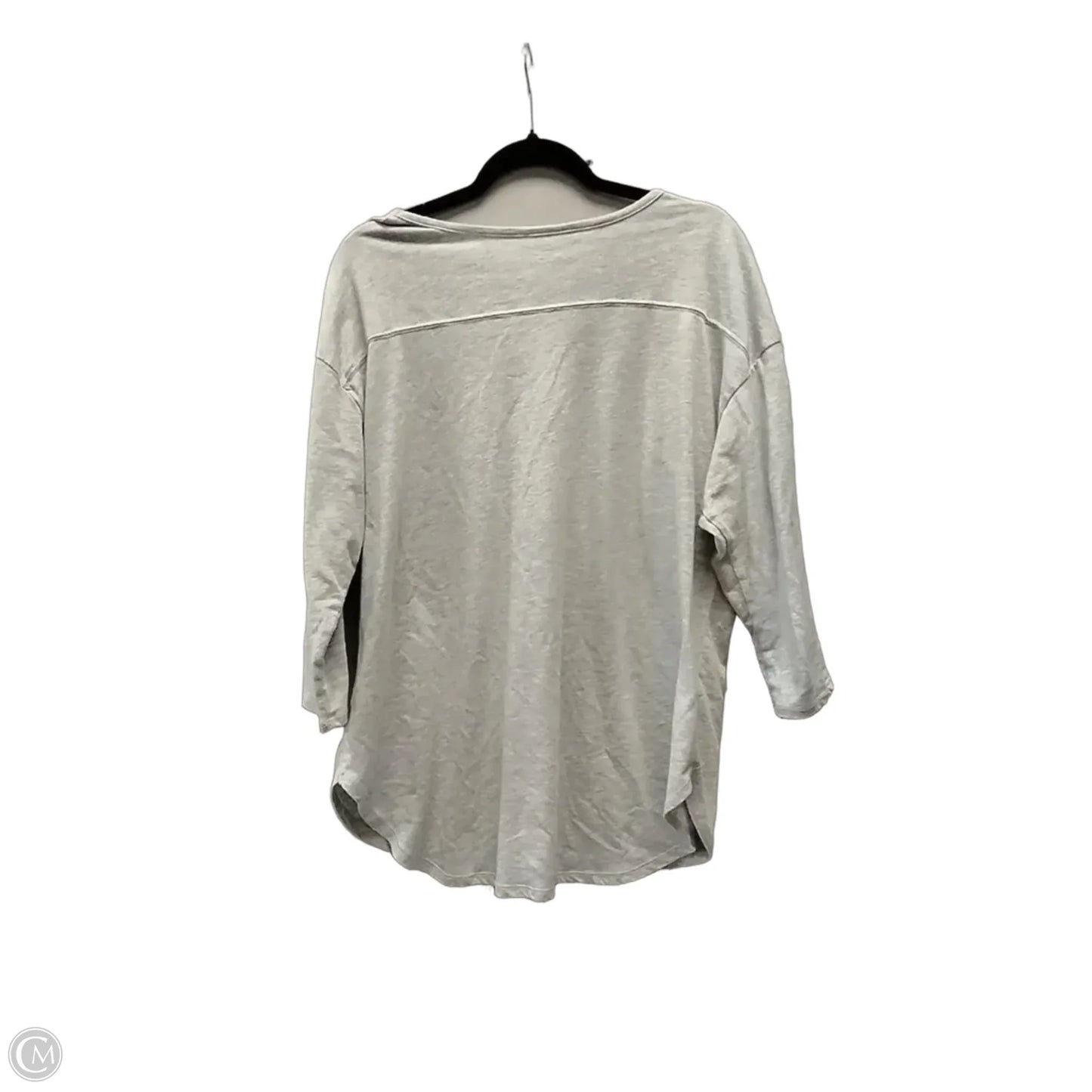 Top Long Sleeve By Wonderly In Grey, Size: 1x