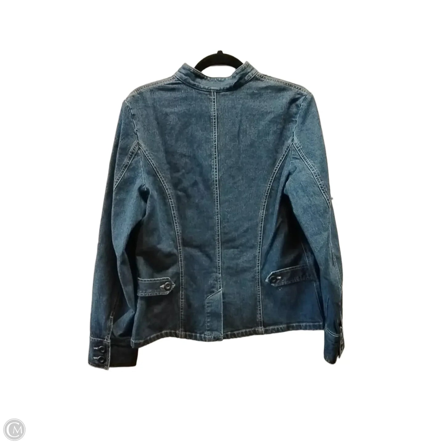 Jacket Denim By Lands End In Blue Denim, Size: S
